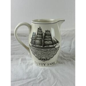 Antique Cutty Sark 1869 Scotch Whiskey Captain John Willis Old White Hat Pitcher